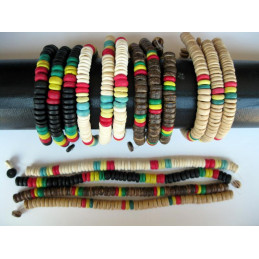 Bracciale in legno dischetti