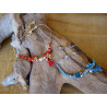 BRACCIALE CATENA E PERLINE  C/PESCE E NAPPINE SM22