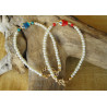BRACCIALE CATENA E PERLE  C/PESCE  SM24