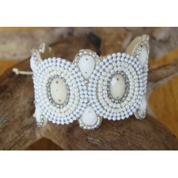 BRACCIALE PERLINE CREAM -PW4