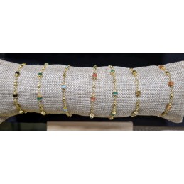 BRACCIALE CATENA E PIETRA