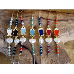 BRACCIALE CATENA PERLINE...