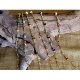 BRACCIALE CATENA E PIETRA