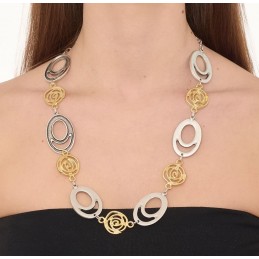 COLLANA ZAMA SILVER/GOLD -065