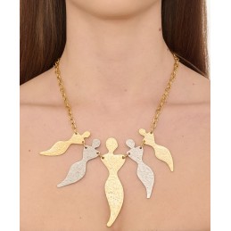 COLLANA ZAMA SILVER/GOLD -135